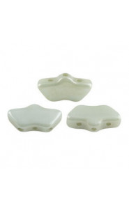 Les perles par Puca® Delos beads Opaque light green ceramic look 03000/14457